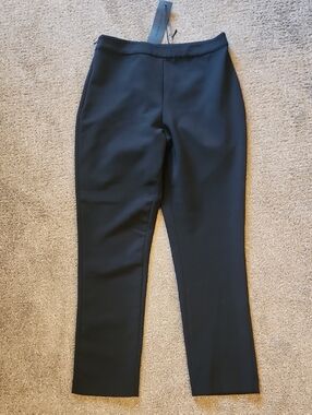 Jenni Kayne Black Straight-Leg Ponte Pants